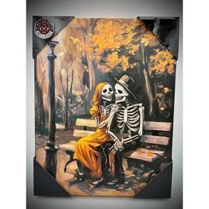Notoriart Skeleton Couple Art Print Wall Decor Modern Home Halloween‎ 11x14